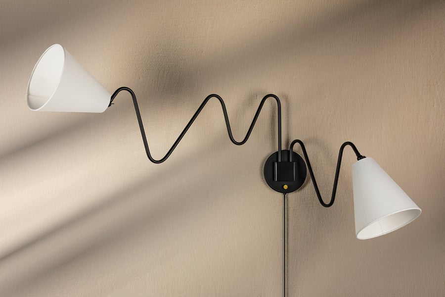 Mitzi Onda Plug-In Sconce — HL699102-SBK