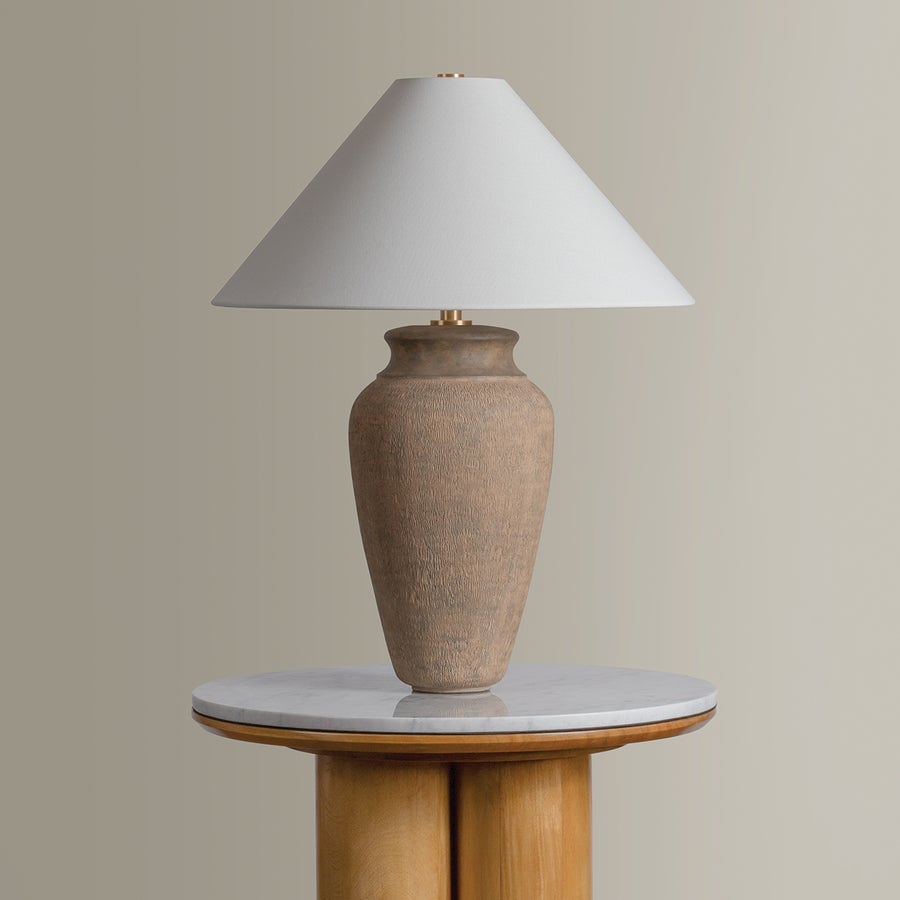 Troy Lighting Vessel Table Lamp — PTL1729-PBR/CTU