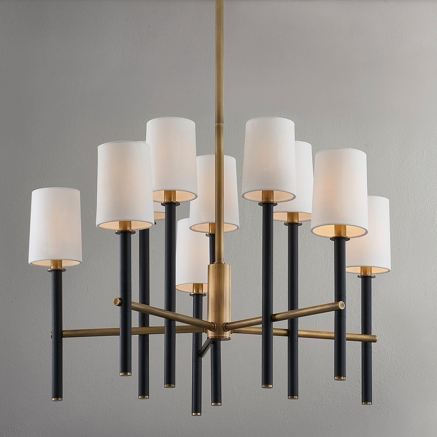 Troy Lighting BELVEDERE Chandelier — F2832-PBR/TBK