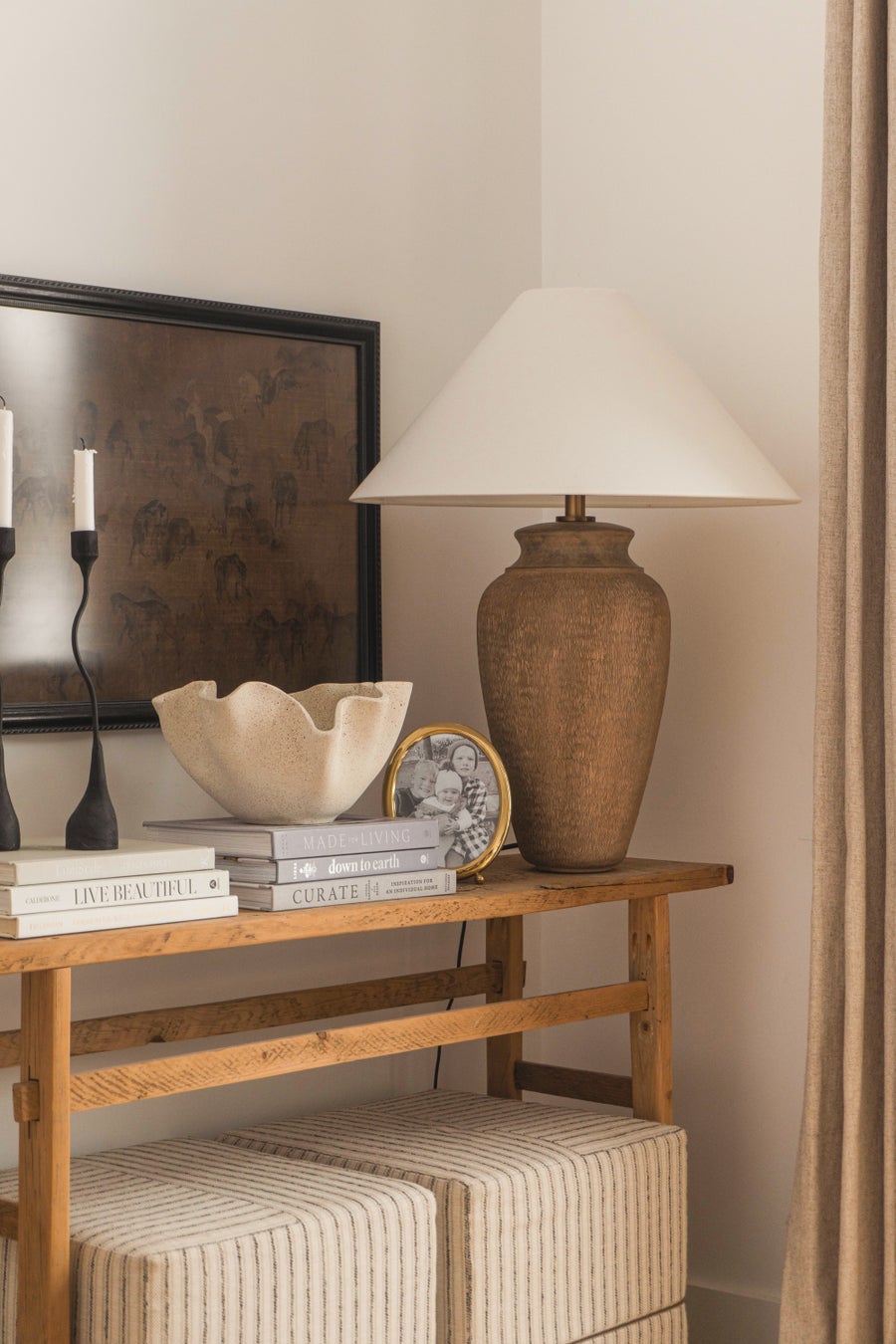 Troy Lighting Vessel Table Lamp — PTL1729-PBR/CTU