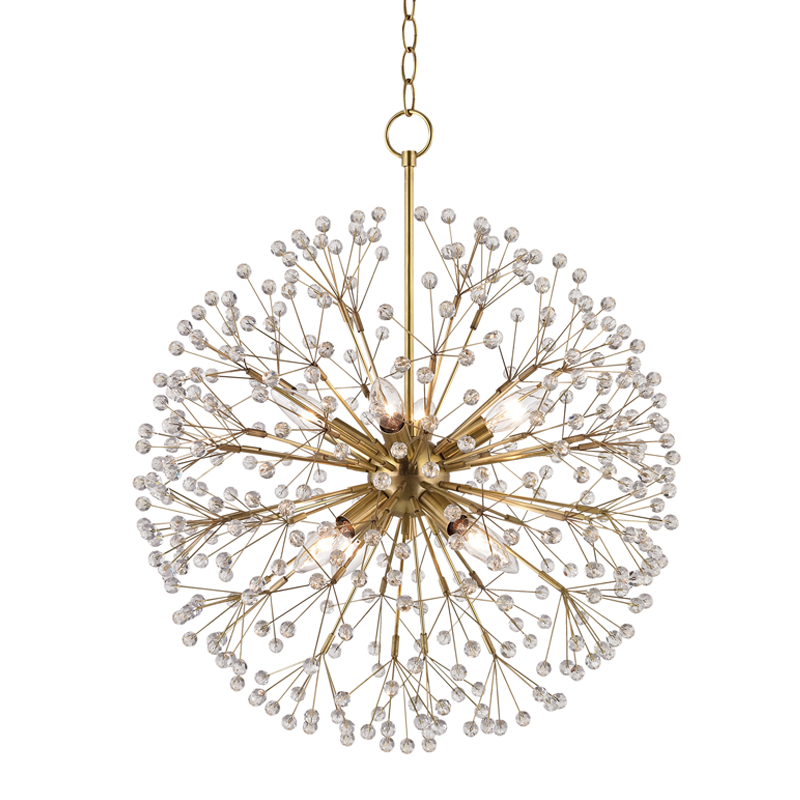 Hudson Valley Lighting Dunkirk Chandelier — Aged Brass