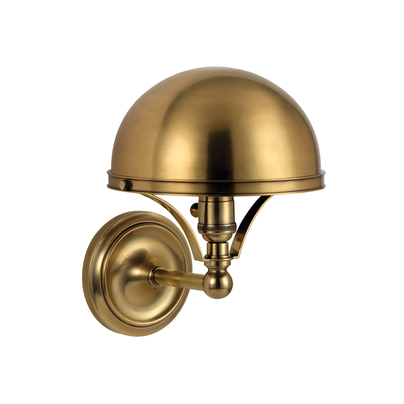 Hudson Valley Lighting Covington Wall Sconce — Aged Brass