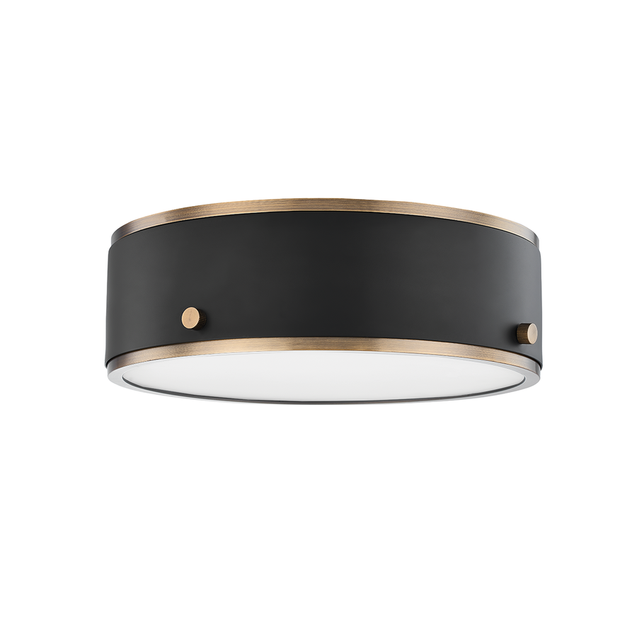 Troy Lighting Eli Flush Mount — C8312-PBR/SFB