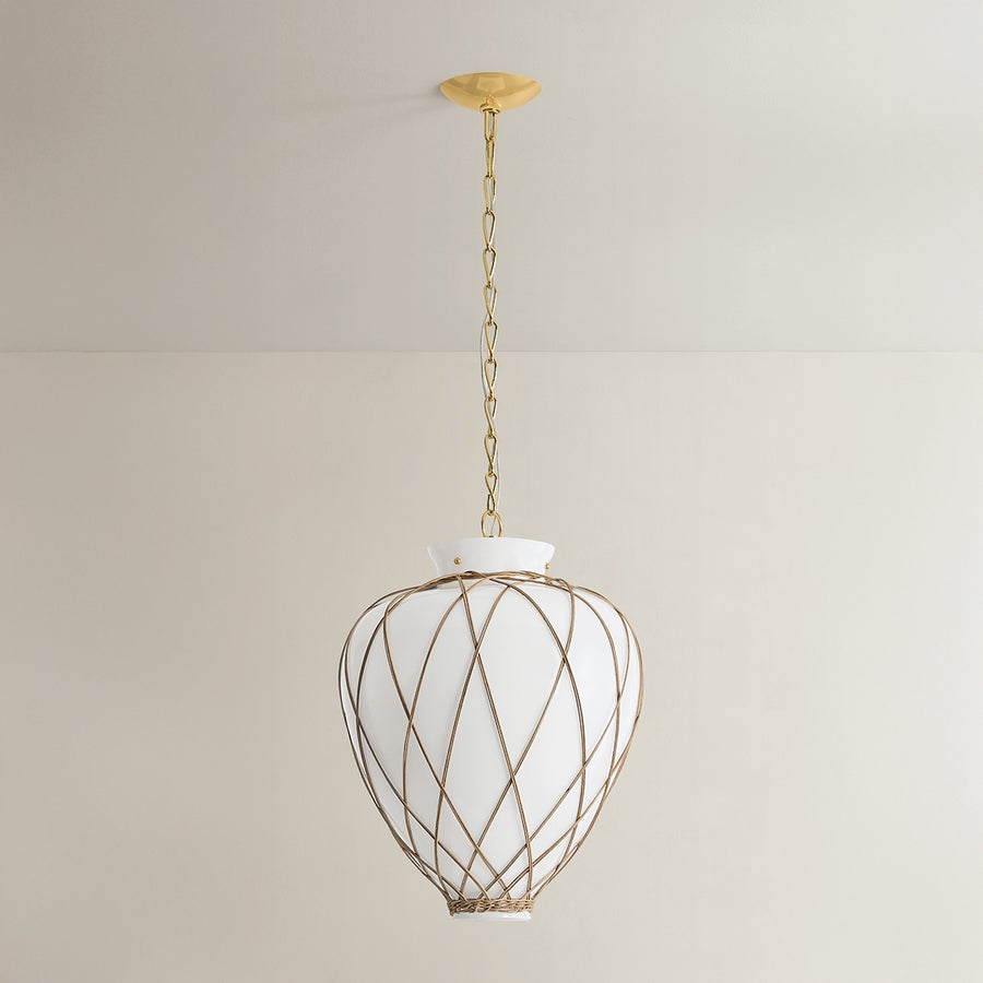 Hudson Valley Lighting Apple Valley Pendant — Aged Brass