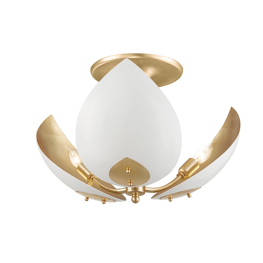 Hudson Valley Lighting Lotus Semi Flush — 5703-GL/WH