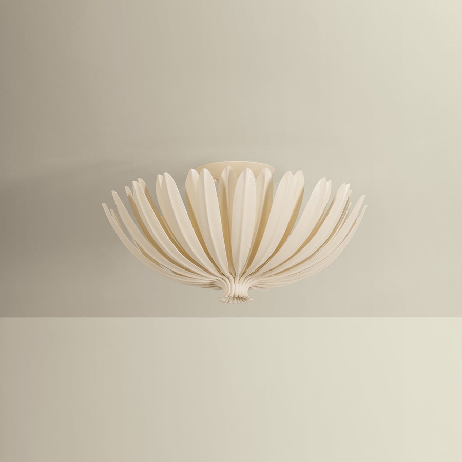 Hudson Valley Lighting Whitfield Semi Flush — Cream Plaster