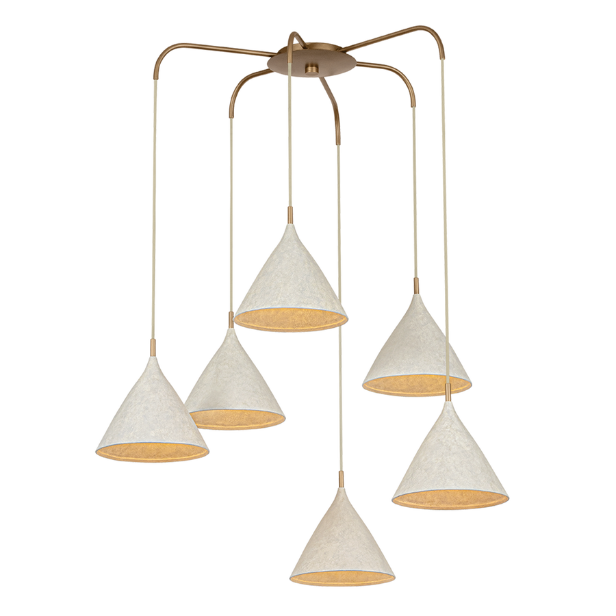 Troy Lighting Benson Chandelier — F2240-PBR/LWP
