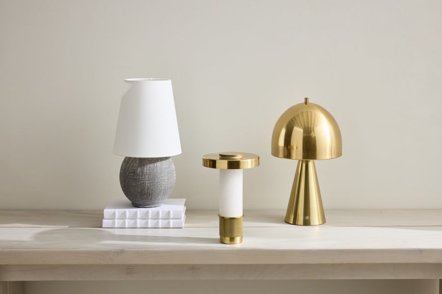 Hudson Valley Lighting SEFTON Rechargeable Table Lamp — Aged Brass