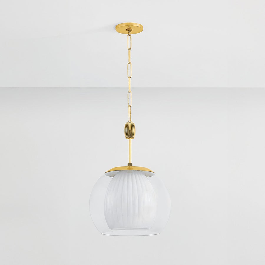 Hudson Valley Lighting CLEMENTON PENDANT — Aged Brass