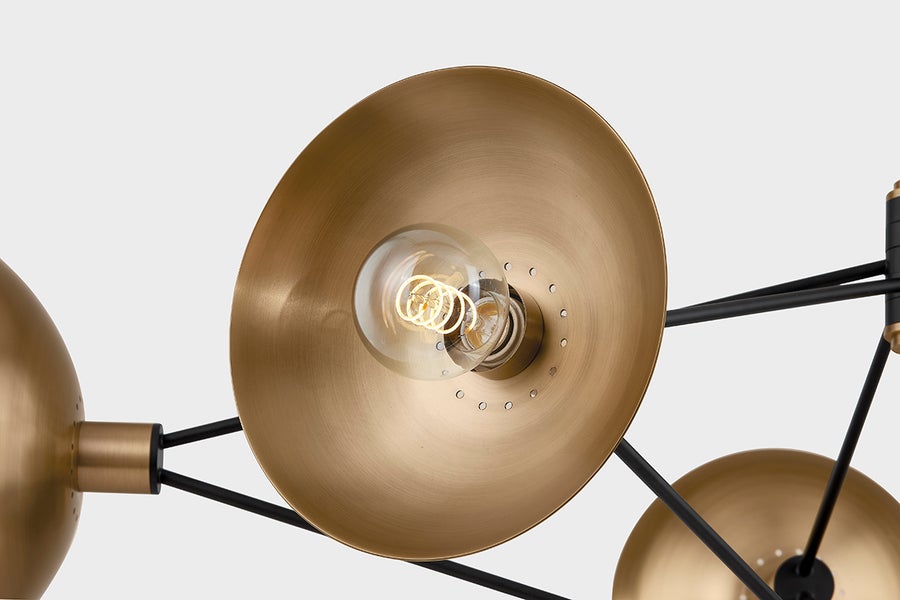 Troy Lighting Axel Chandelier — F1050-PBR/SBK
