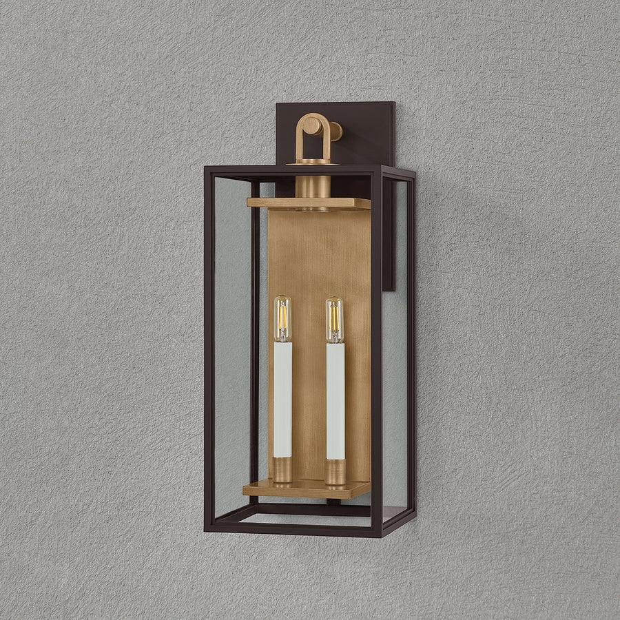 Troy Lighting Arnold Exterior Wall Sconce — B6524-PBR/TBZ