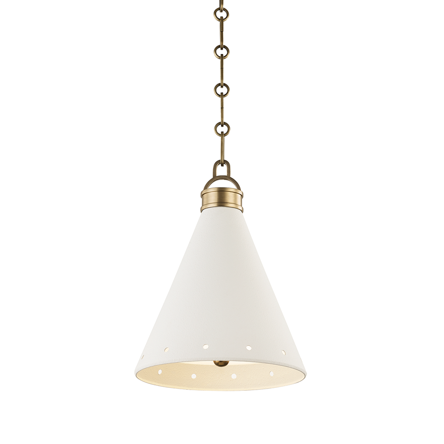 Hudson Valley Lighting Plaster No.1 Pendant — MDS400-AGB/WP