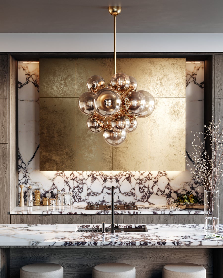 Corbett Lighting Kyoto Chandelier — 427-36-VPB