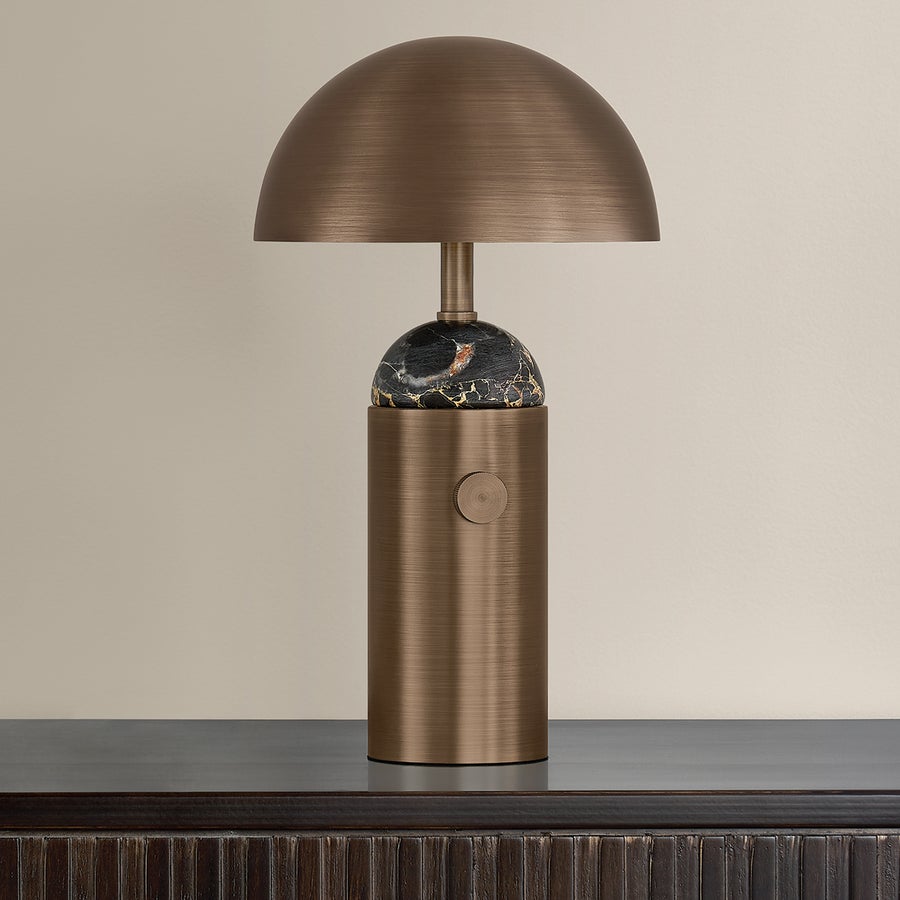 Hudson Valley Lighting Parkston Rechargeable Table Lamp — Historic Bronze