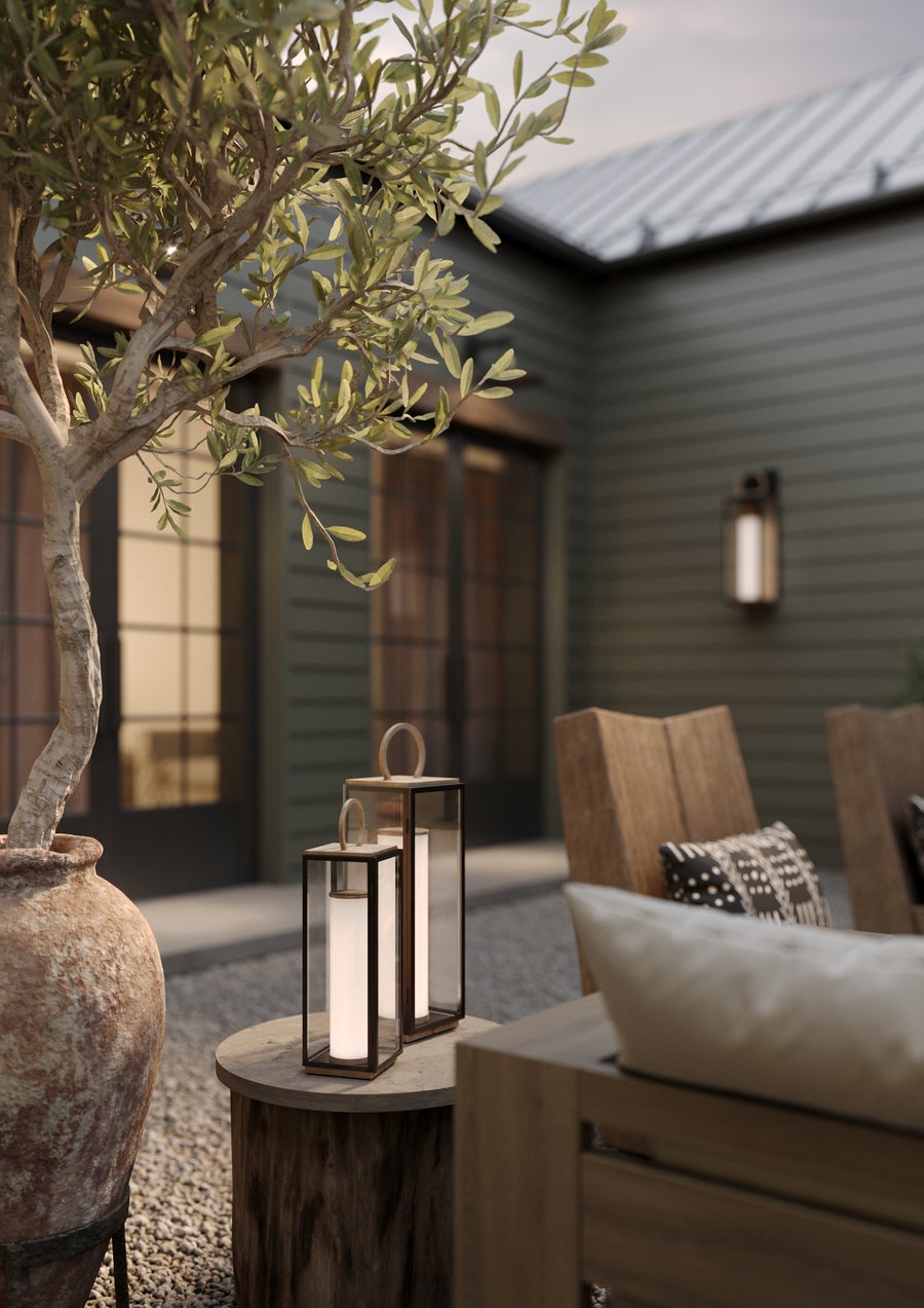 Troy Lighting Gareth Exterior Wall Sconce — B6730-PBR/TBK