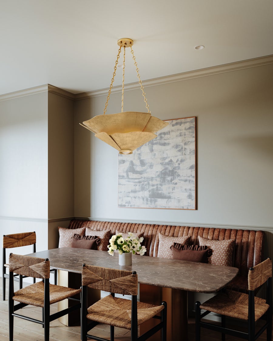 Hudson Valley Lighting Spring Valley Chandelier — Vintage Gold Leaf