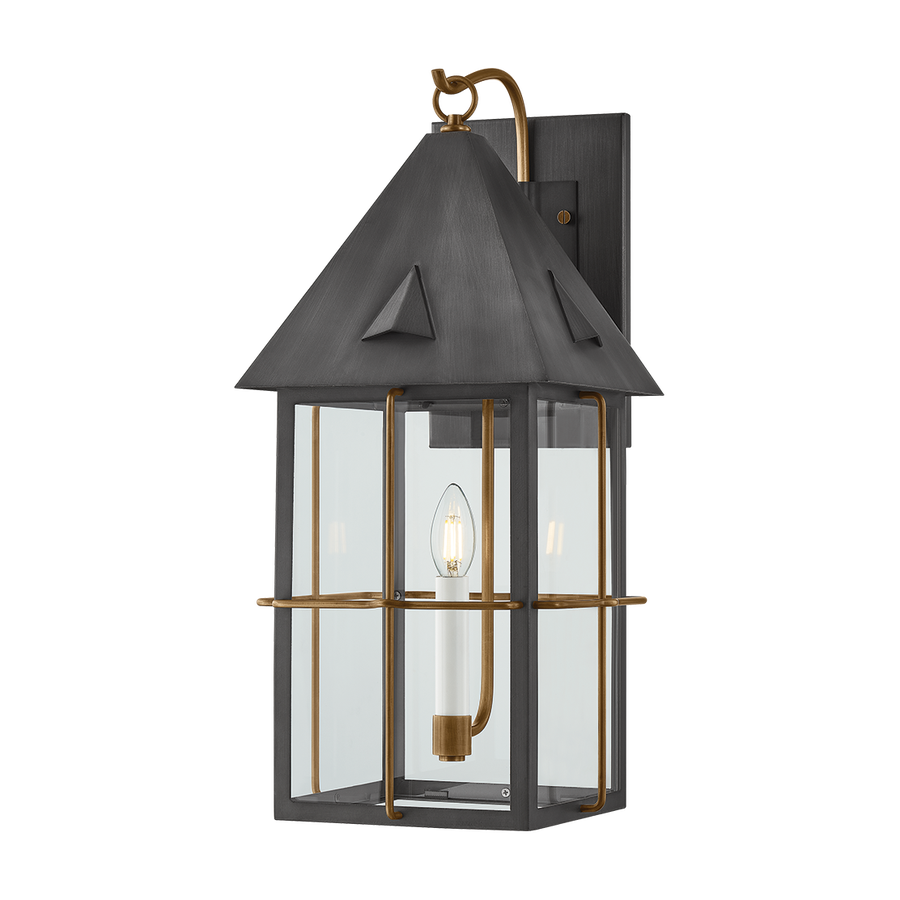 Troy Lighting Toby Exterior Wall Sconce — B6623-PBR/GRA