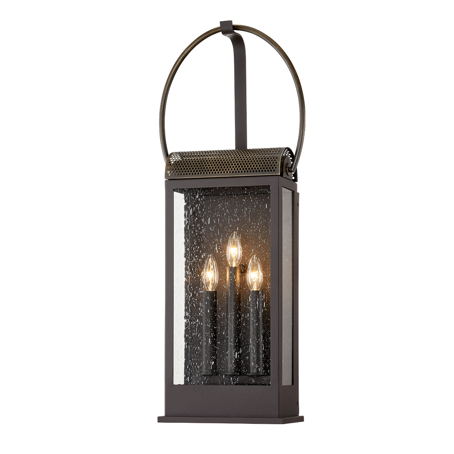 Troy Lighting Holmes Exterior Wall Sconce — B7423-HZ/BR