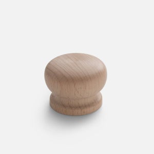 Turned Wood Knob in Beech thumbnail 2