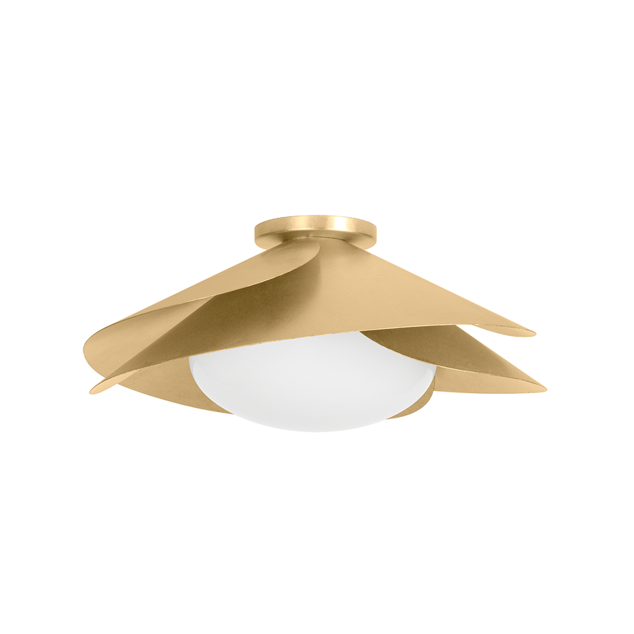 Hudson Valley Lighting Brookhaven Flush Mount — Vintage Gold Leaf