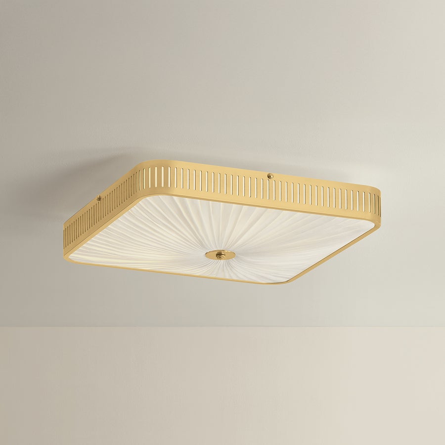 Hudson Valley Lighting Henri Semi Flush — Aged Brass