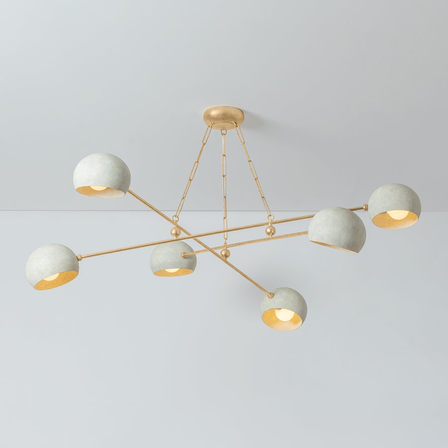 Hudson Valley Lighting TURNER Chandelier — 3106-VGL/LWP