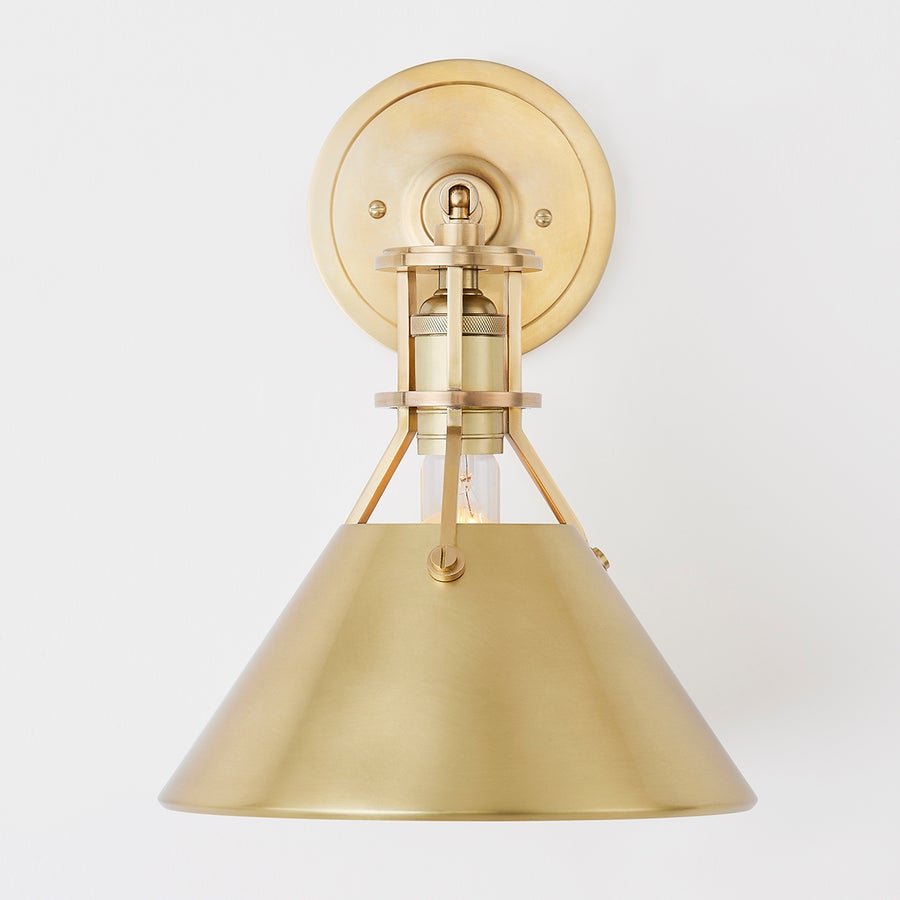 Hudson Valley Lighting METAL NO. 2 Wall Sconce — Aged Brass