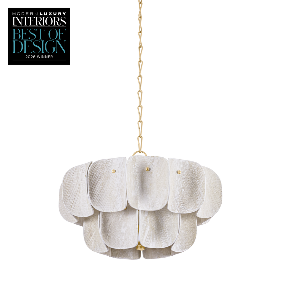Hudson Valley Lighting AMALFI Chandelier — Vintage Gold Leaf