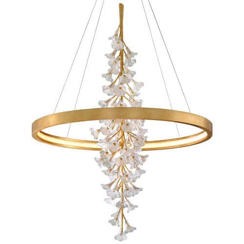 Jeremiah Lighting 13536-RG/GL 6Lt store Foyer Royal Garnet w/ Gold Leaf Finish