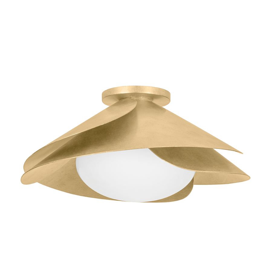Hudson Valley Lighting Brookhaven Flush Mount — Vintage Gold Leaf