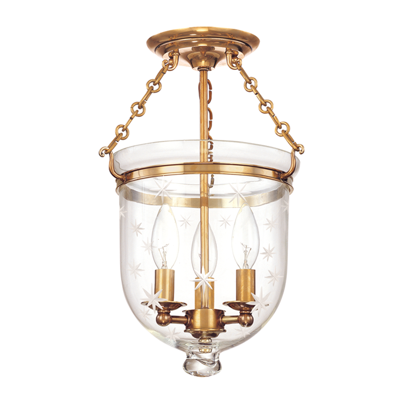 Hudson Valley Lighting Hampton Semi Flush — 251-AGB-C3