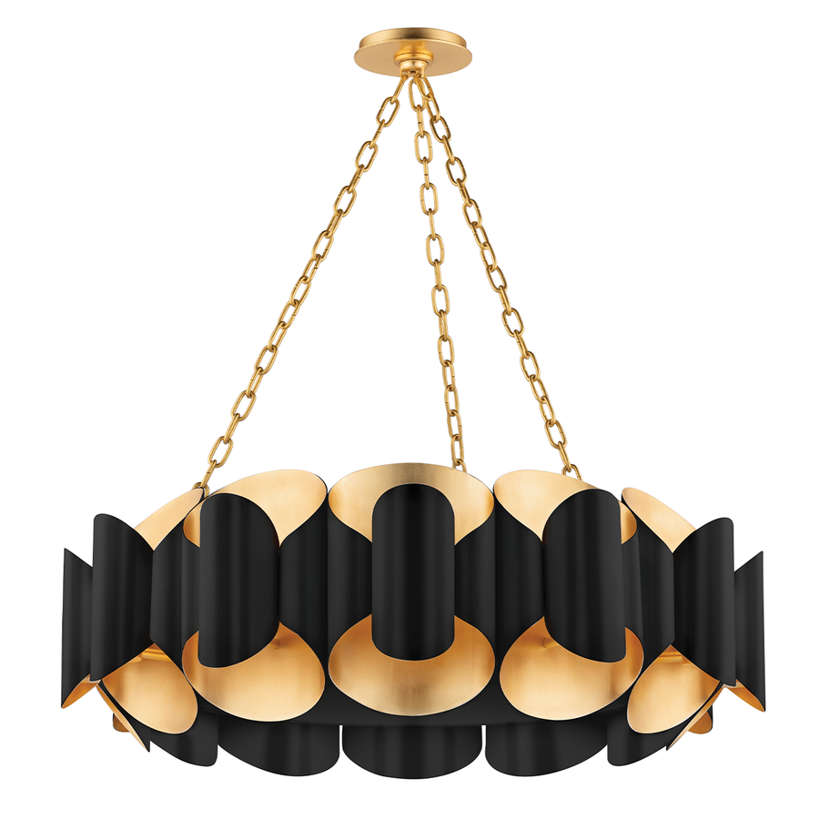 Hudson Valley Lighting Banks Chandelier — 8534-GL/BK