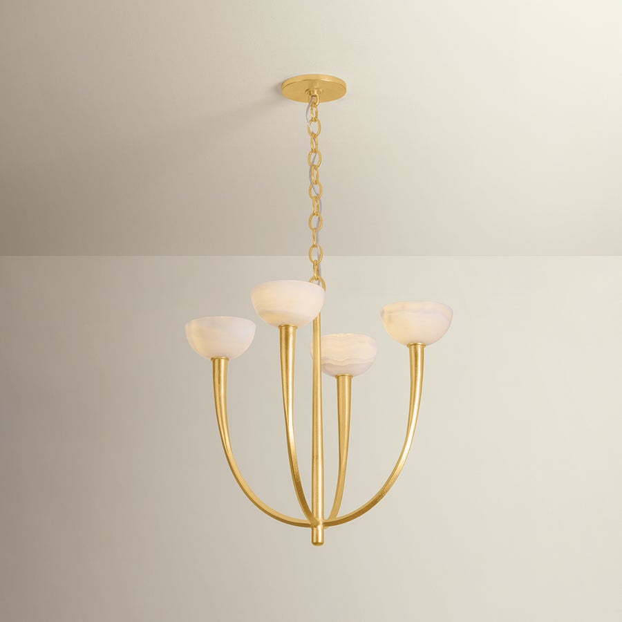 Hudson Valley Lighting Maywood Chandelier — Vintage Gold Leaf