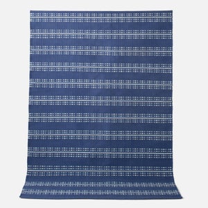 Ticking Stripe Rug in Blue w/ Light Blue thumbnail 3