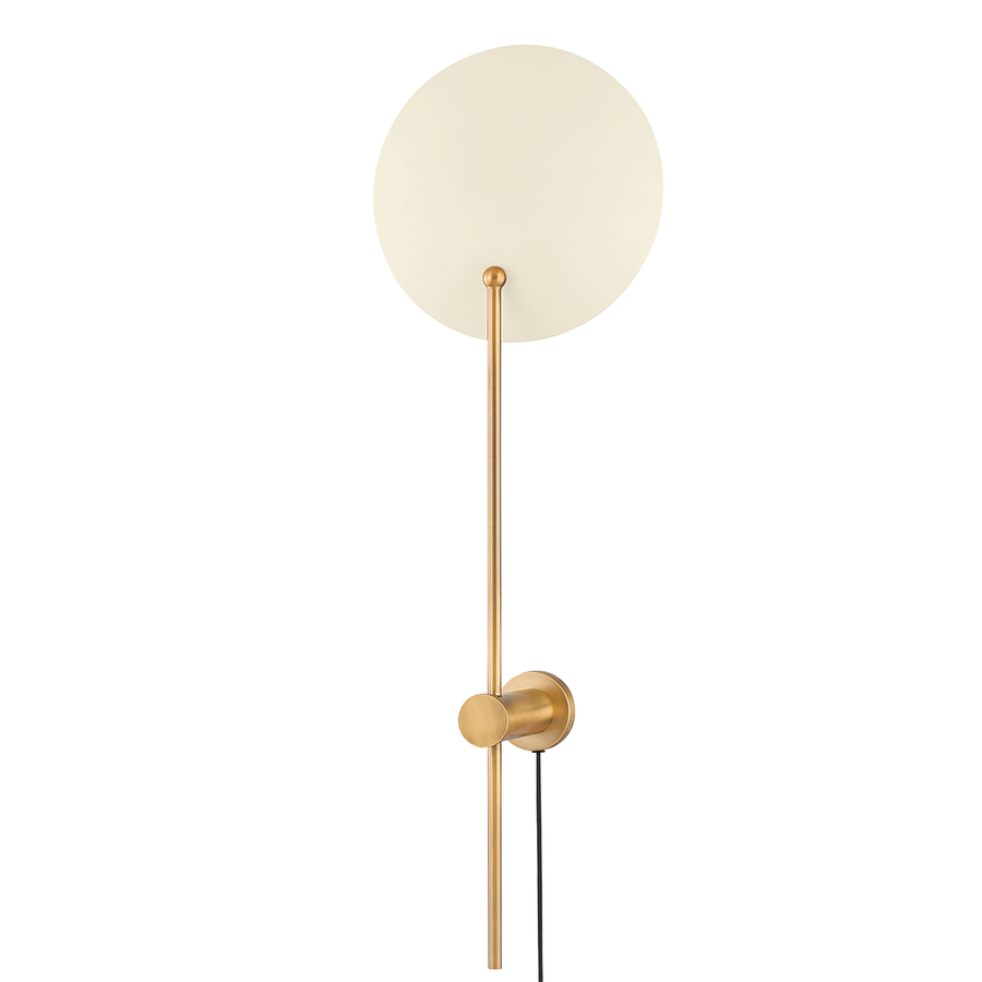 Troy Lighting Leif Plug-in Sconce — PTL8132-PBR/SSD