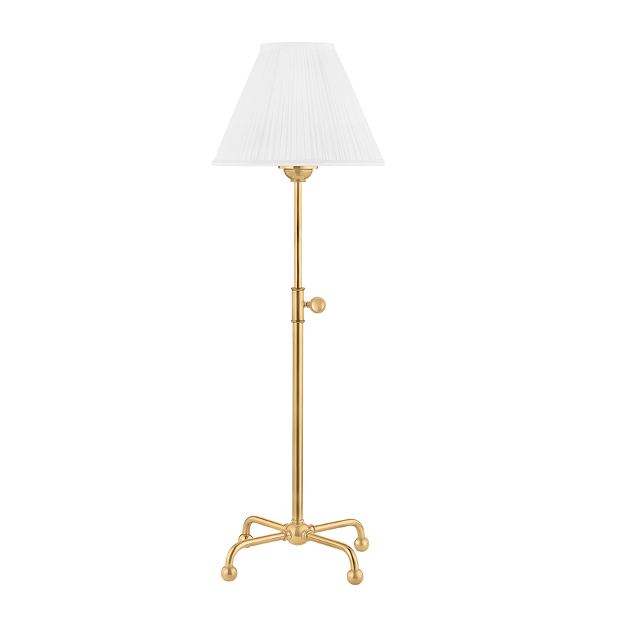 Hudson Valley Lighting Classic No.1 Table Lamp — Aged Brass