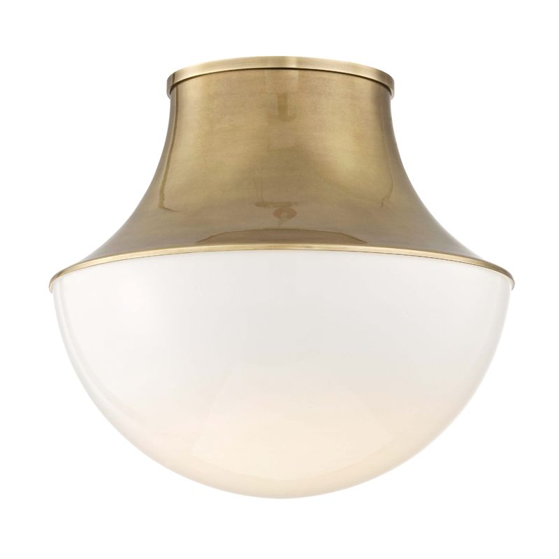 Hudson Valley Lighting Lettie Flush Mount — Aged Brass