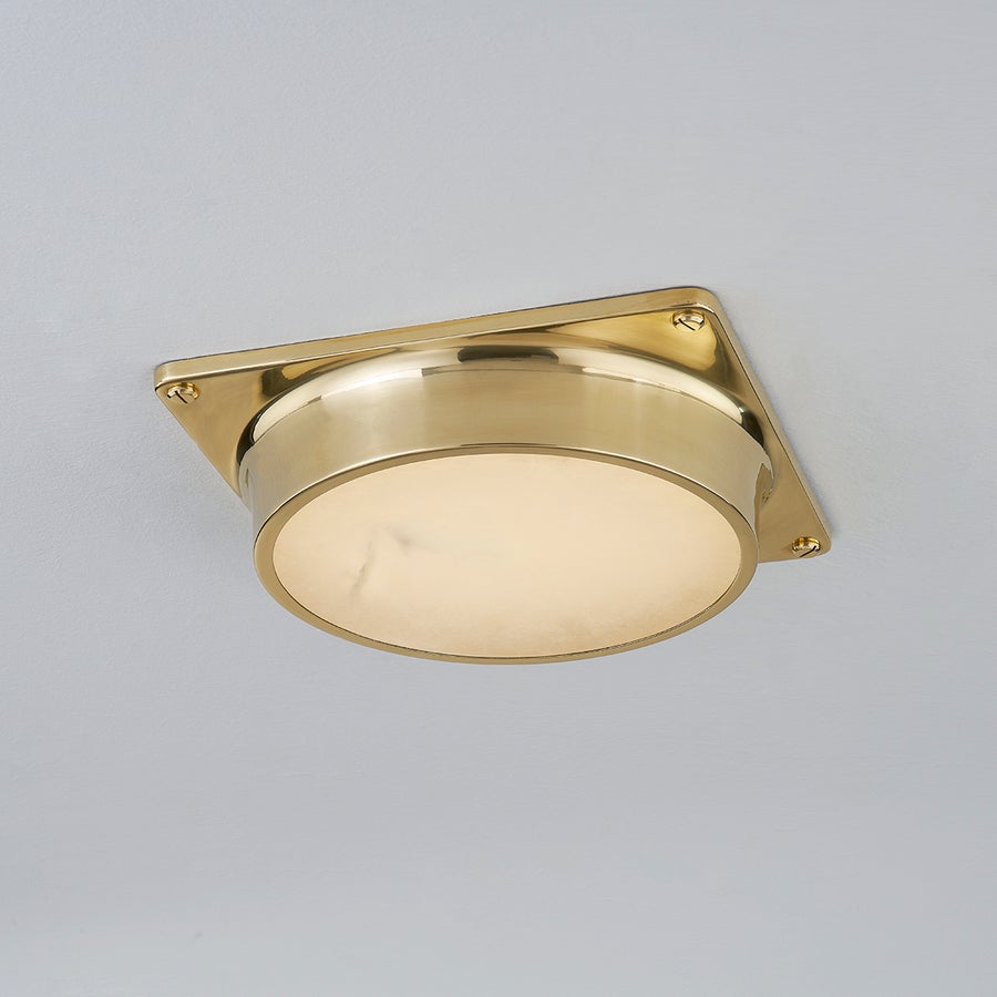 Hudson Valley Lighting Greenwich Flush Mount — Aged Brass