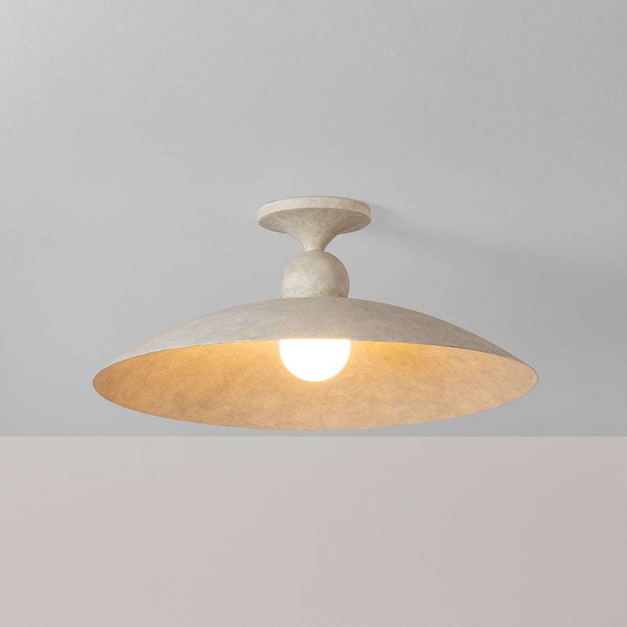 Hudson Valley Lighting TEELIN Flush Mount — Limewash Plaster