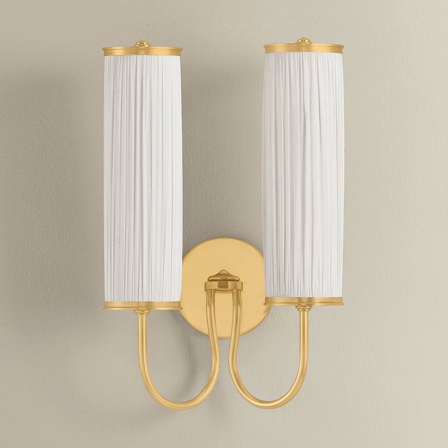 Hudson Valley Lighting Elaine Wall Sconce — Aged Brass