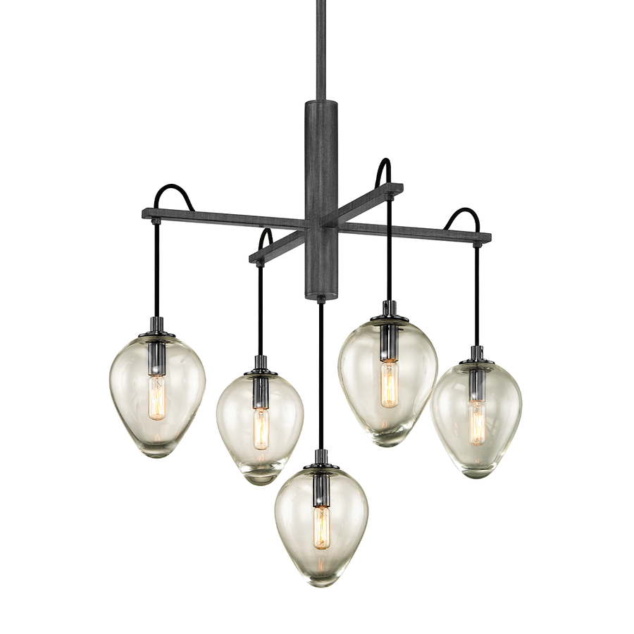 Troy Lighting Brixton Chandelier — F6206-GRA/BCR