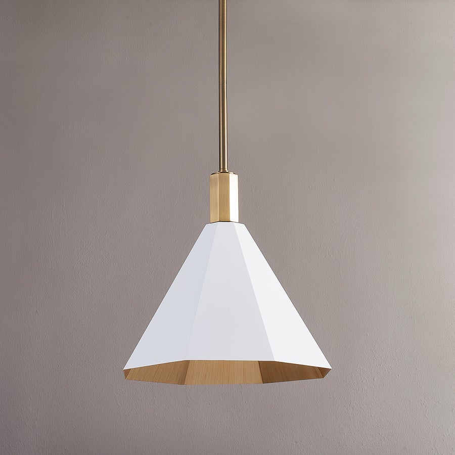 Troy Lighting HUNTLEY Pendant — F8322-PBR/SWH