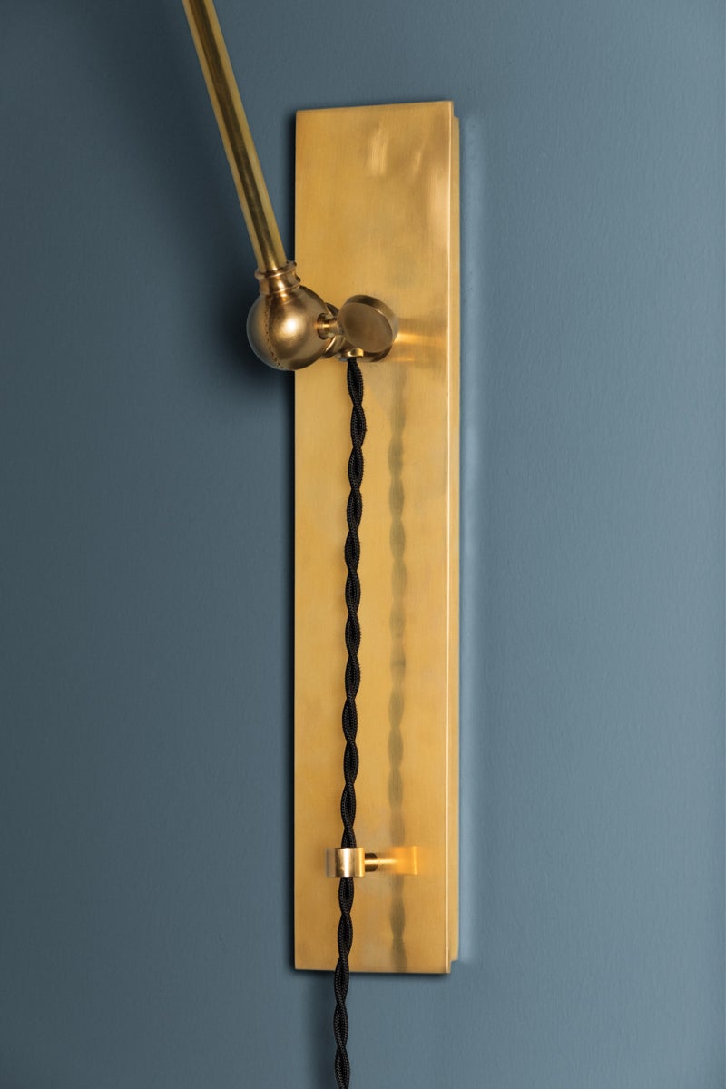 Hudson Valley Lighting METAL NO. 2 Plug-in Sconce — Aged Brass