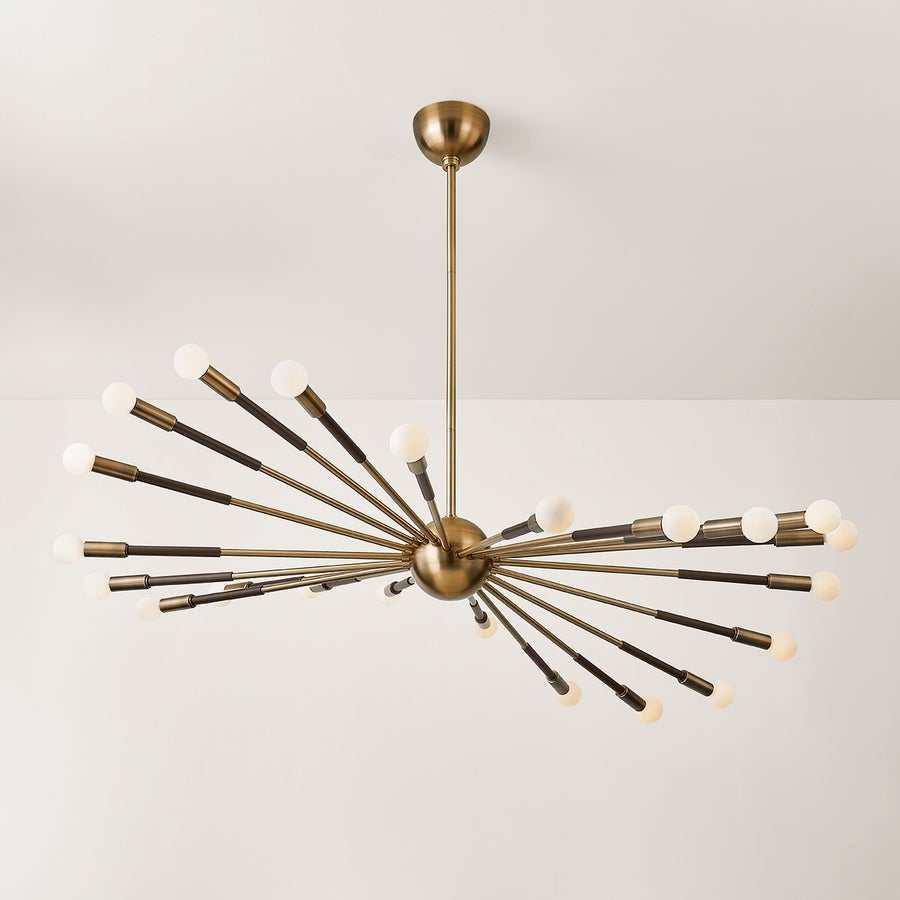 Troy Lighting Obie Chandelier — F3051-PBR/BRZ