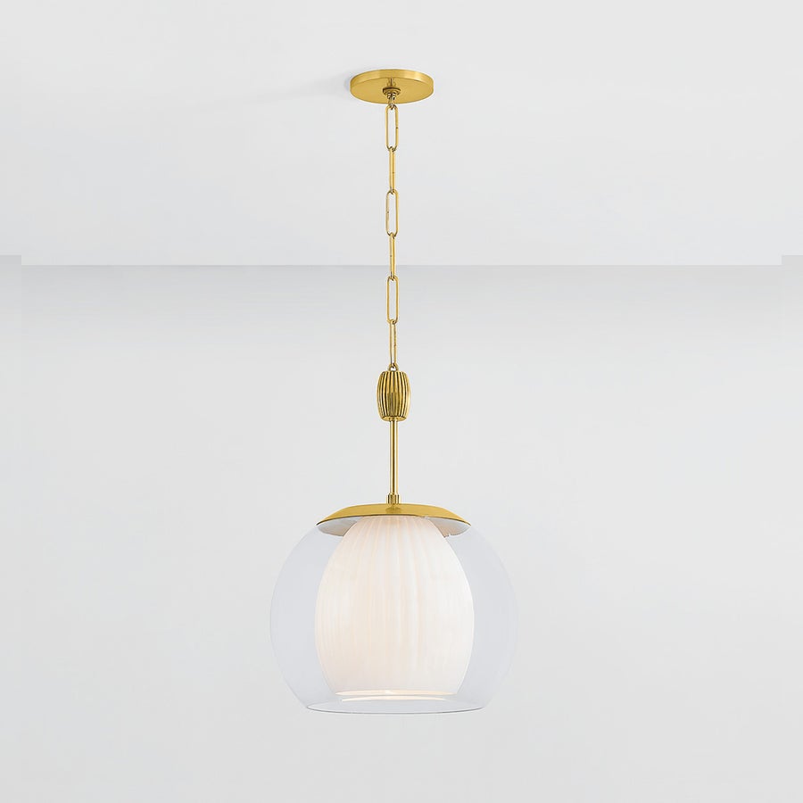 Hudson Valley Lighting CLEMENTON PENDANT — Aged Brass