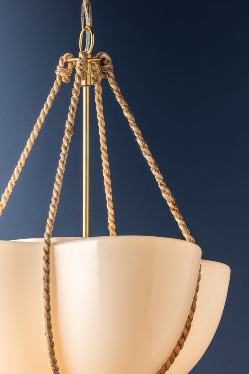 Hudson Valley Lighting AMBERLEY Pendant — Vintage Gold Leaf