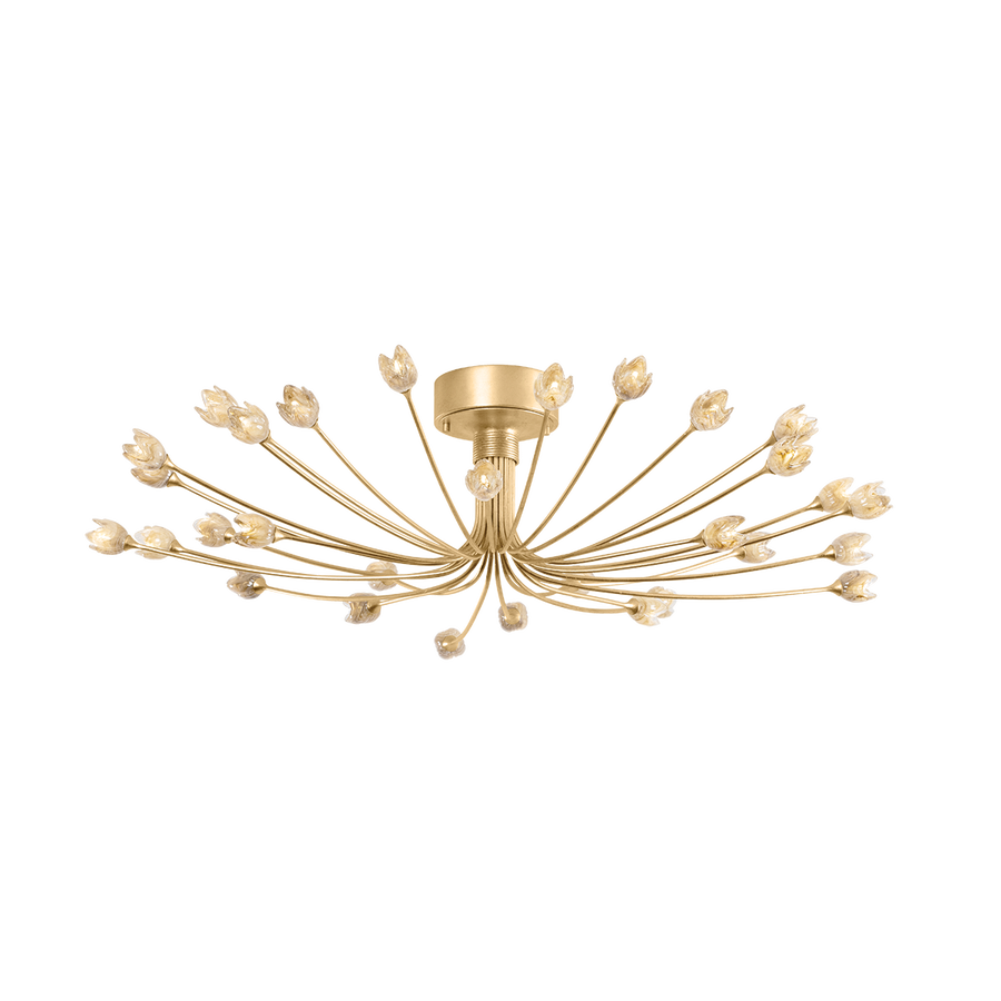 Hudson Valley Lighting FALKIRK Semi Flush — Vintage Gold Leaf