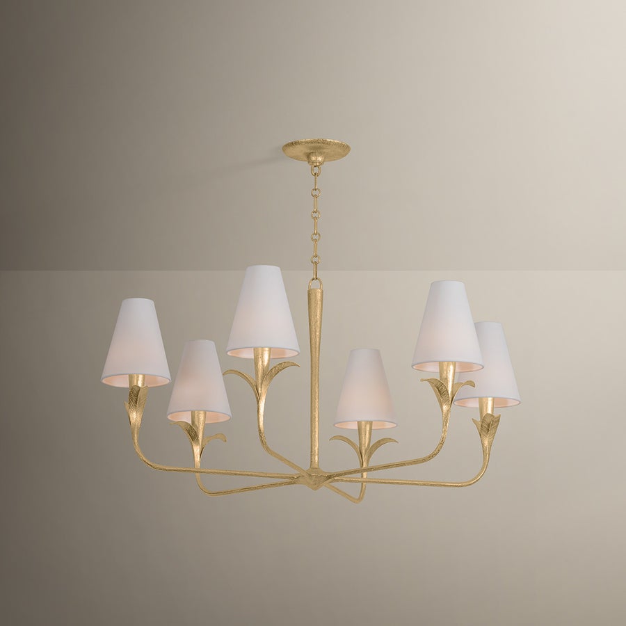 Troy Lighting Quill Chandelier — F4740-GLI