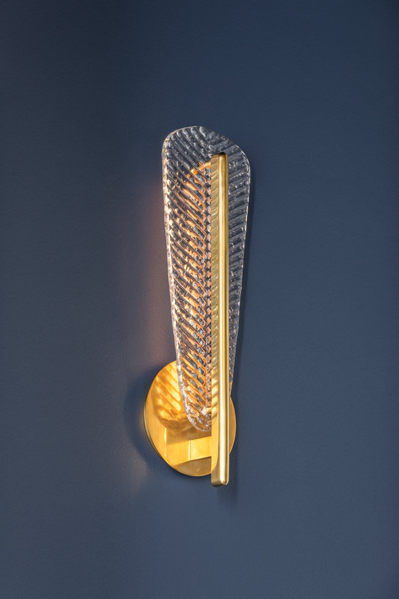 Hudson Valley Lighting PASSAIC Wall Sconce — Aged Brass