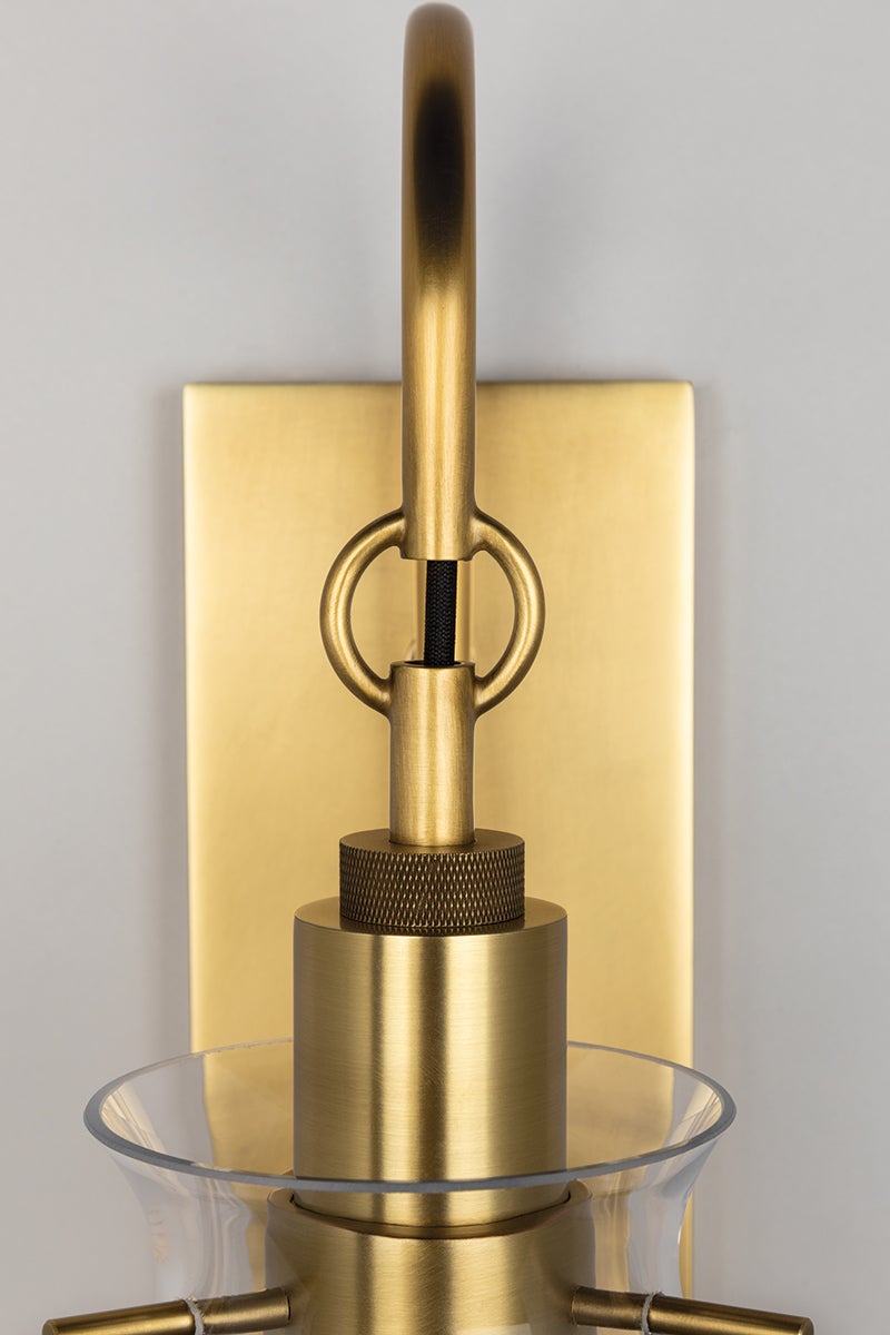 Hudson Valley Lighting Ivy Wall Sconce — Aged Brass